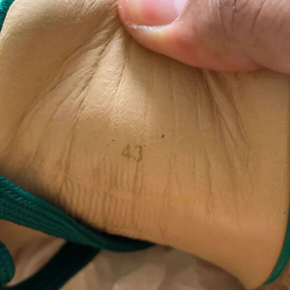 Christian Louboutin Green Velour Studded Crystal Suede Sneakers Size 43/US10 - Picture 6 of 9